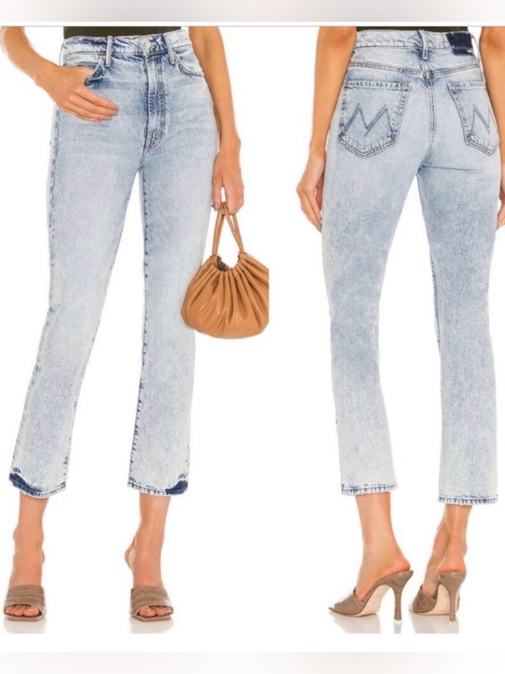 Mother Superior The Swooner Rascal Ankle Size 24 High Rise Acid Wash